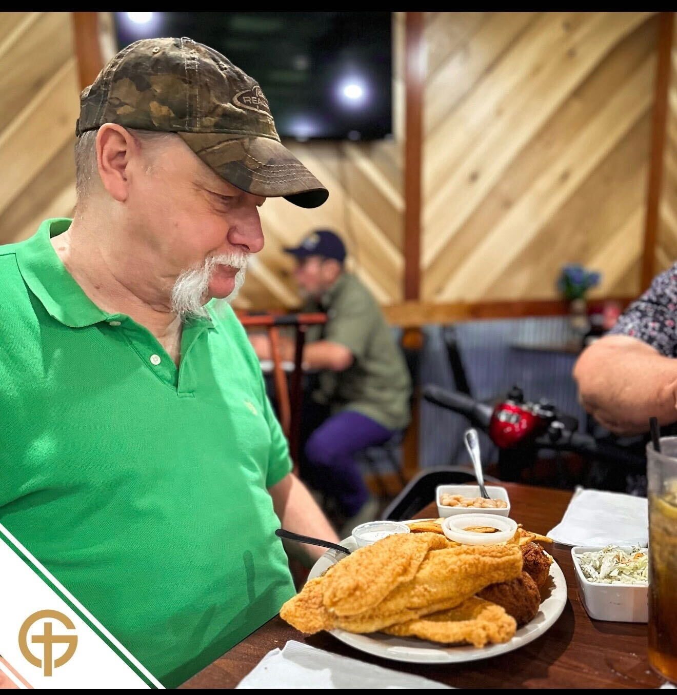 Golden Cross senior resident enjoying a meal out
